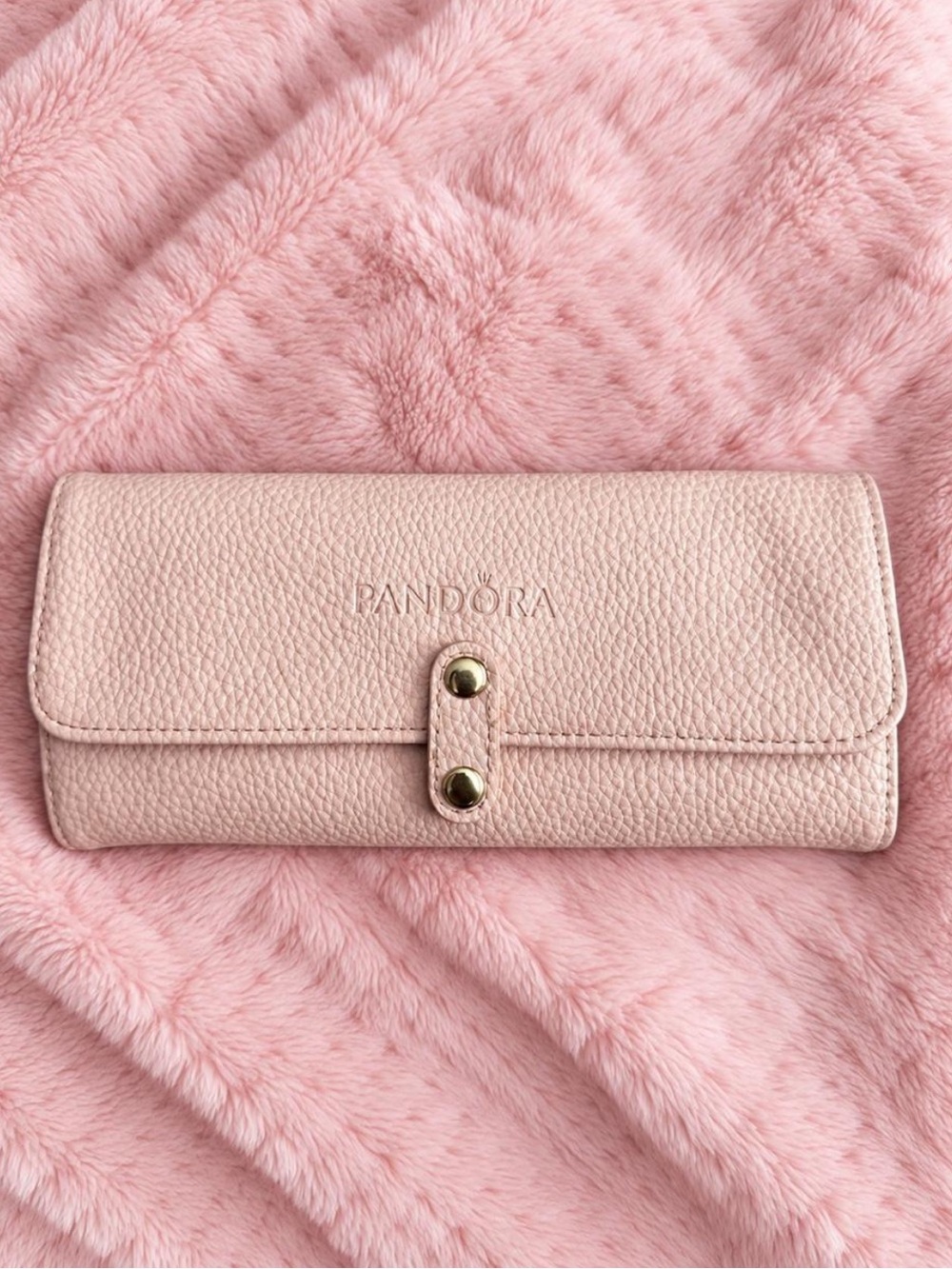 Pandora Blush Pink Leather Jewellery Pouch